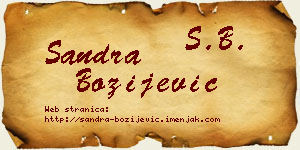 Sandra Božijević vizit kartica